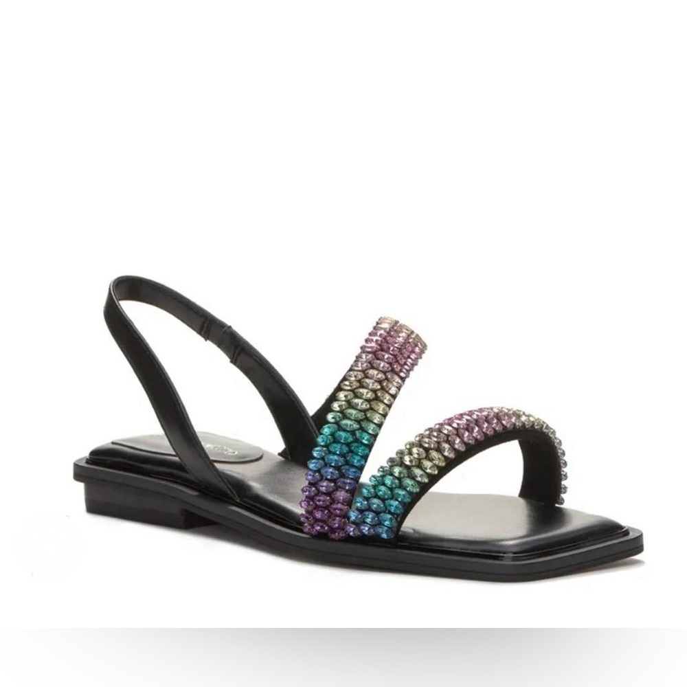 Vince Camuto Womens Prizza Embellished Slingback Strappy Sandals Shoes NWT
